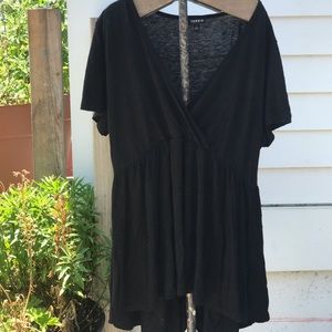 Torrid Plus Size 2 Black Top